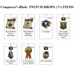CONQUEROR&acute;S BLADE【ТВИЧ ДРОПЫ】СКИНЫ ✦ 7+ ПРЕДМЕТОВ
