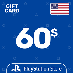 ⭐️Карта Пополнения PSN 60$ (USD) США