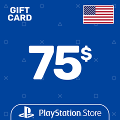 ⭐️Карта Пополнения PSN 75$ (USD) США