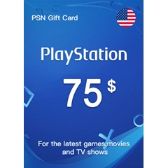 PLAYSTATION NETWORK PSN - 75$ USD США 🎮 + ПОДАРОК 🎁