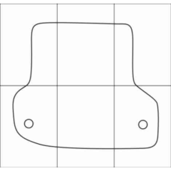 AUDI A3 Sportback 2004-- Лекала автоковриков, вектор