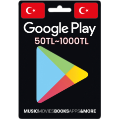 ⭐Подарочная карта Google Play на 25~1000 турецких лир