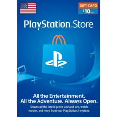 🎮Подарочная PSN карта PlayStation Network 10$🔵(USA)🔴