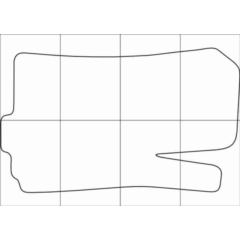 CHEVROLET AVEO 2011-16 Лекала автоковриков, вектор