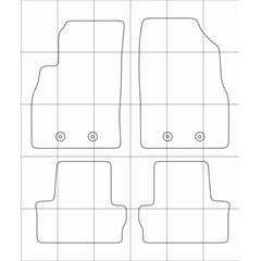 CHEVROLET Volt (2010-2015) Лекала автоковриков, вектор