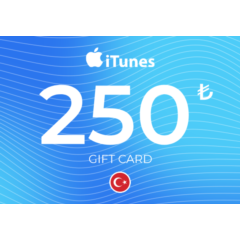 iTUNES GIFT CARD - 250₺ TL TRY ЛИР (ТУРЦИЯ) 🇹🇷🔥