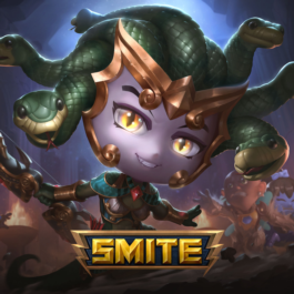 ✅🔑SMITE: Snakey Chibi Medusa Skin code (global)