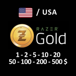 ⭐RAZER GOLD GIFT CARD⭐ 1-2-5-10-20-50-100-200-500 $