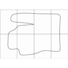 FORD Kuga 2008-2012 Лекала автоковриков, вектор