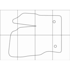FORD Kuga 2012-- Лекала автоковриков, вектор