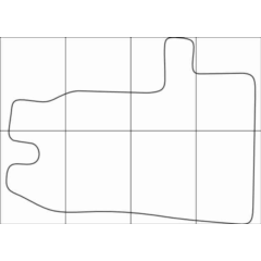 FORD TRANZIT 2008-- (3 mats) Лекала автоковриков