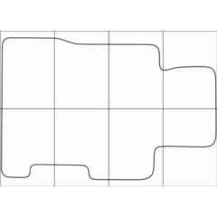 HONDA CIVIC 4D sedan 2006-2012 Лекала автоковриков