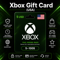 Xbox Gift Card (США) 5–100 USD | Код пополнения Xbox
