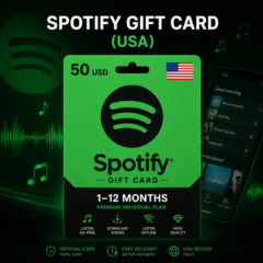 Spotify Gift Card (США) 1–12 месяцев | Код пополнения Spotify