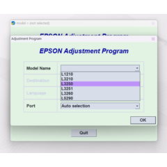 Сброс EPSON AdjProg L1210 L3210 L3250 L3251 L3260 L5290