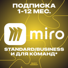 🗒 Подписка Miro на ВАШ аккаунт на 1-12М. 🚀