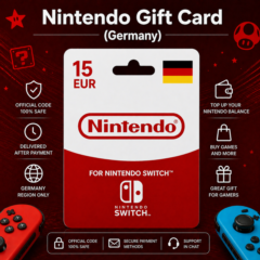 Nintendo Gift Card (Германия) 15–50 EUR | Код пополнения Nintendo