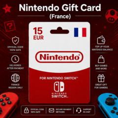 Nintendo Gift Card (Франция) 15–100 EUR | Код пополнения Nintendo