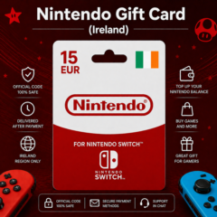 Nintendo Gift Card (Ирландия) 15–100 EUR | Код пополнения Nintendo