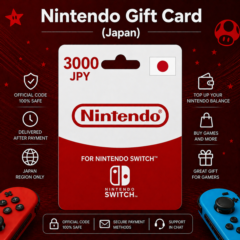 Nintendo Gift Card (Япония) 1500–9000 JPY | Код пополнения Nintendo
