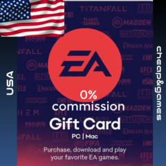 🔥 Карта пополнения 💲 EA PLAY 🔹 EA GAMES USA US USD $