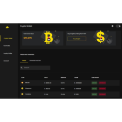 ReactJS UI kit for Crypto Wallet