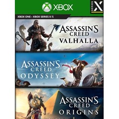 🔥ASSASSIN&acute;S CREED BUNDLE:VALHALLA+ODYSSEY+ORIGINS XBOX