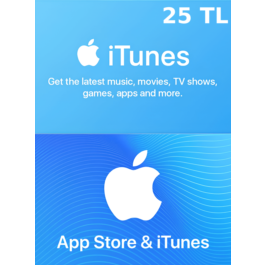 🔵 iTunes/Apple Store 25 TL Gift Card (Turkey) 🚀AUTO✔