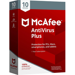 McAfee AntiVirus Plus 2023 (1 Year / 10 Devices)