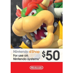 Nintendo eShop💳Card 50 USD⚡Ключ карта🍄Нинтендо⚡США