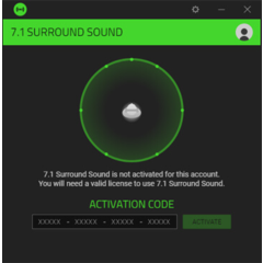 Код/Ключ активации Razer 7.1 Surround sound