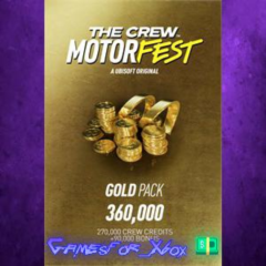 ☀️The Crew Motorfest Gold Pack 360,000 Crew Credits XBOX DLC