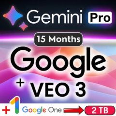 Google AI Gemini PRO 15 МЕСЯЦЕВ – VEO3 – ПРИВАТНЫЙ АККА