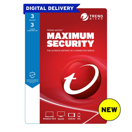 Trend Micro Maximum Security 3 Year - 3 Devices Global