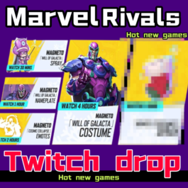 Marvel Rivals⭐MAGNETO SKIN⭐Twitch Drops 4items