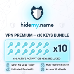 HideMy.name VPN Premium – набор ключей x10 | Каждый на 1 день | Мгновенная доставка