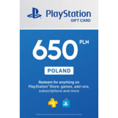 🎁 PSN Польша карта пополнения на 650 zl (PLN) 🔥