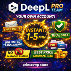 ⭐Быстрый доступ DEEPL PRO TEAM | ВАШ АККАУНТ | ⚡ 1 мин