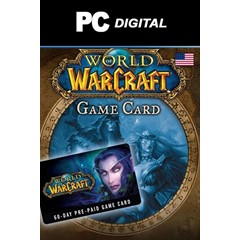 WOW WORLD OF WARCRAFT 60 DAYS TIME CARD USA