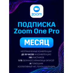 Zoom One Pro Подписка на МЕСЯЦ - Зум Про