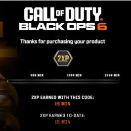 COD BLACK OPS 6 - 15 MIN 2 XP BOOST GLOBAL KEY