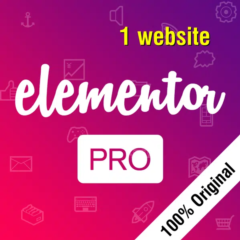 Оригинальная лицензия Elementor pro Установка 1 год