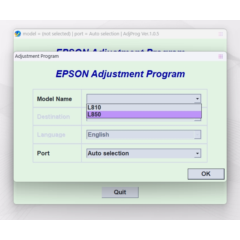 EPSON AdjProg Reset L810 L850