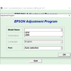 Сброс Epson L810 L850 Adjustment Program