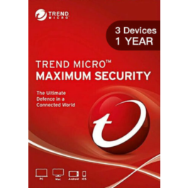 Trend Micro Maximum Security 1 Year 3 Devices Global