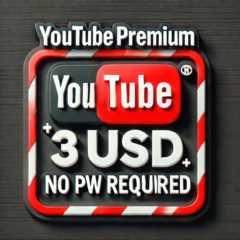 youtube premium 1-12month, no password required