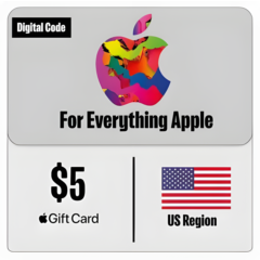 ⚡Подарочная карта Apple iTunes - 5$ 🇺🇸 ✅Дешевле🔥Без