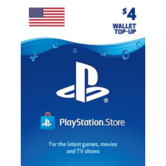 🔥PlayStation PSN $4 USD Пополнение счета в США Мгнове