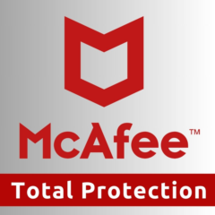 McAfee Total Protection 1,5,10 ПК 1 года 25 цифра Ключ