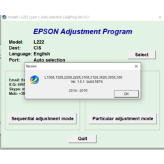 Сброс Epson L130 L132 L220 L222 L310 Adjustment Program